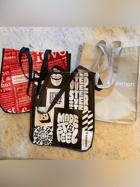 Bundle of 3 large lululemon reusable bags